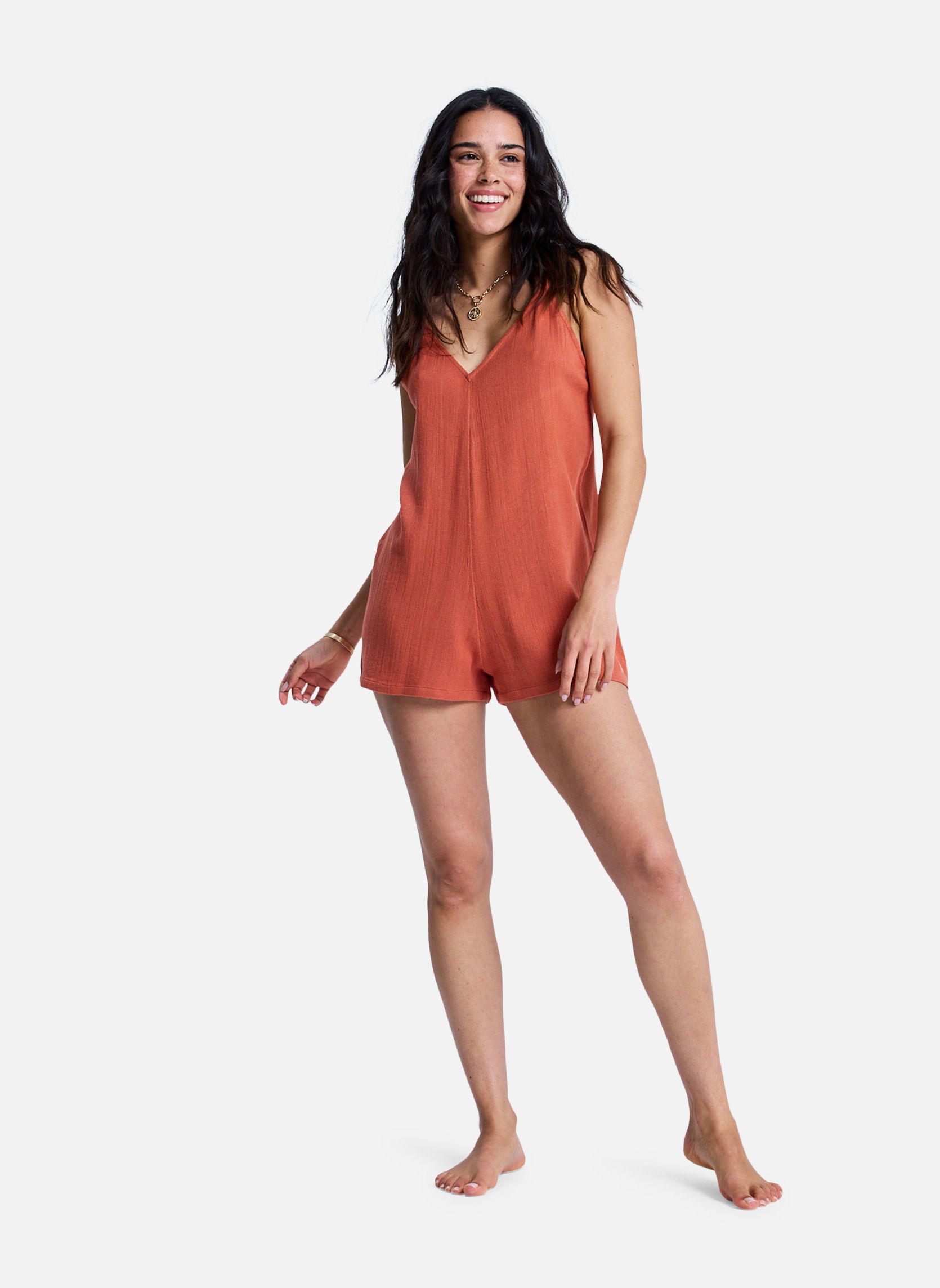 Roxy Combi-shorts Combishort de plage NAZARE SURF SPOT. femme orange ...