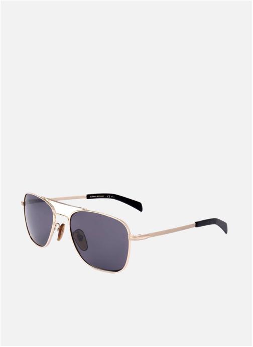 David Beckham Lunettes de soleil homme or et bronze