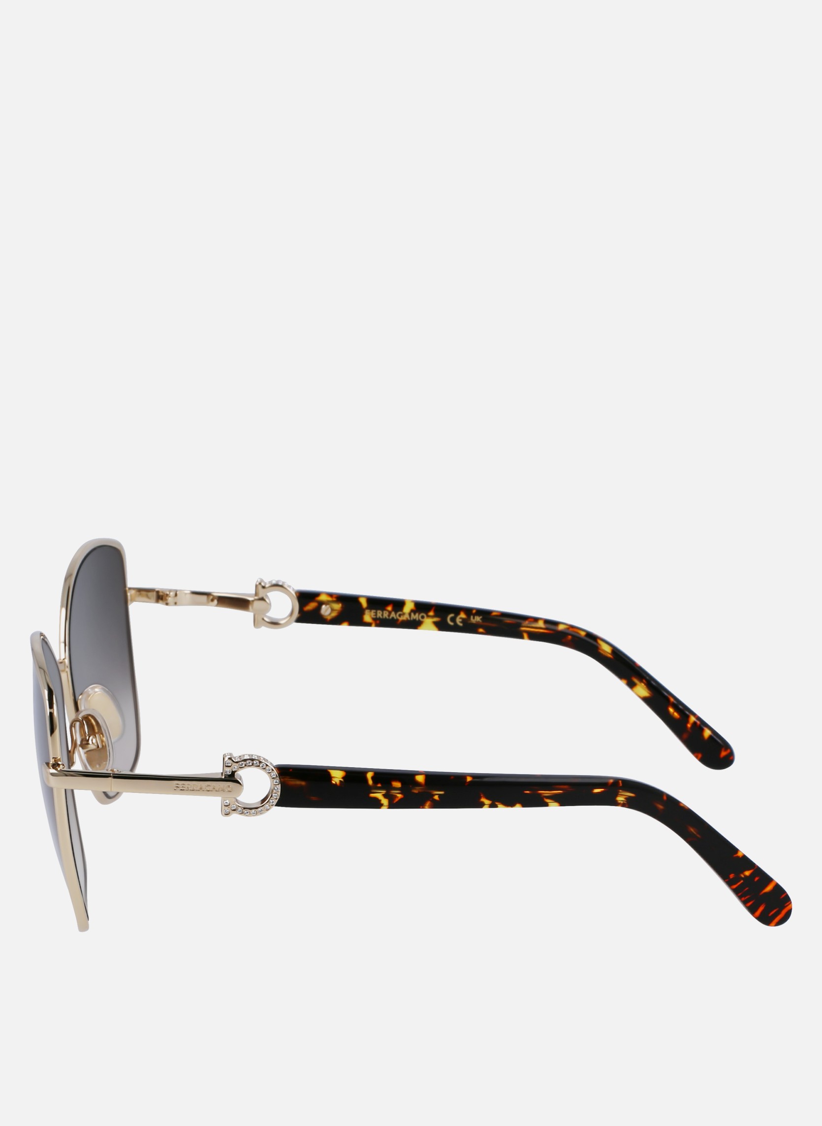 Lunettes de soleil femme or et bronze Salvatore Ferragamo Lunettes de soleil femme or et bronze Or