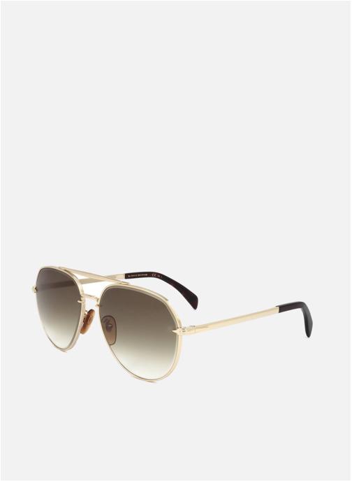 David Beckham Lunettes de soleil homme or et bronze