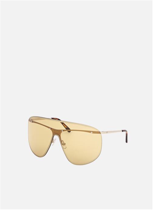 GCDS Lunettes de soleil homme or et bronze