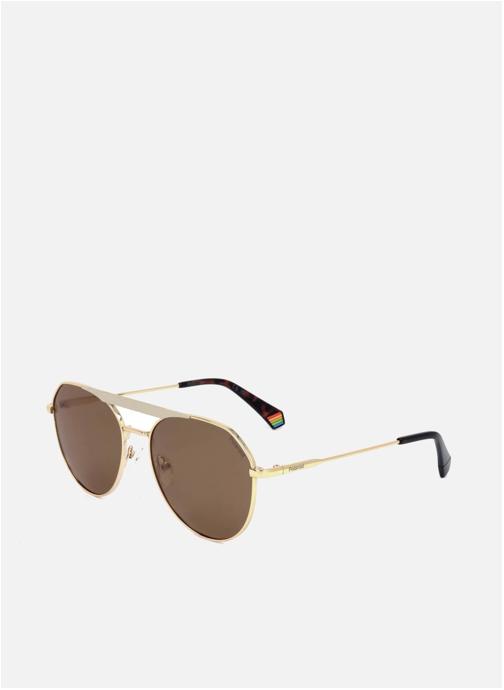 Polaroid Lunettes de soleil homme or et bronze