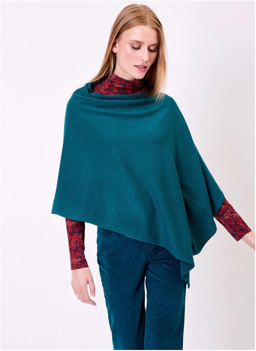 La Fiancée Pulls Poncho maille femme LAYAMA femme bleu