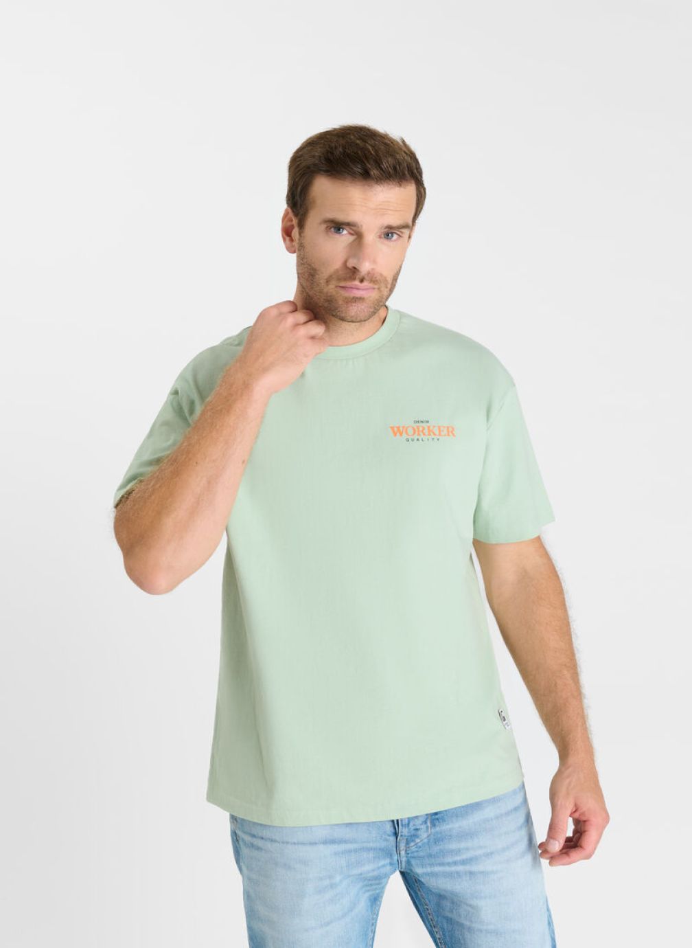 Tee-shirts Tee-Shirt WORKA Blue homme bleu Le temps des cerises Tee-shirts Tee-Shirt WORKA Blue homme bleu Bleu