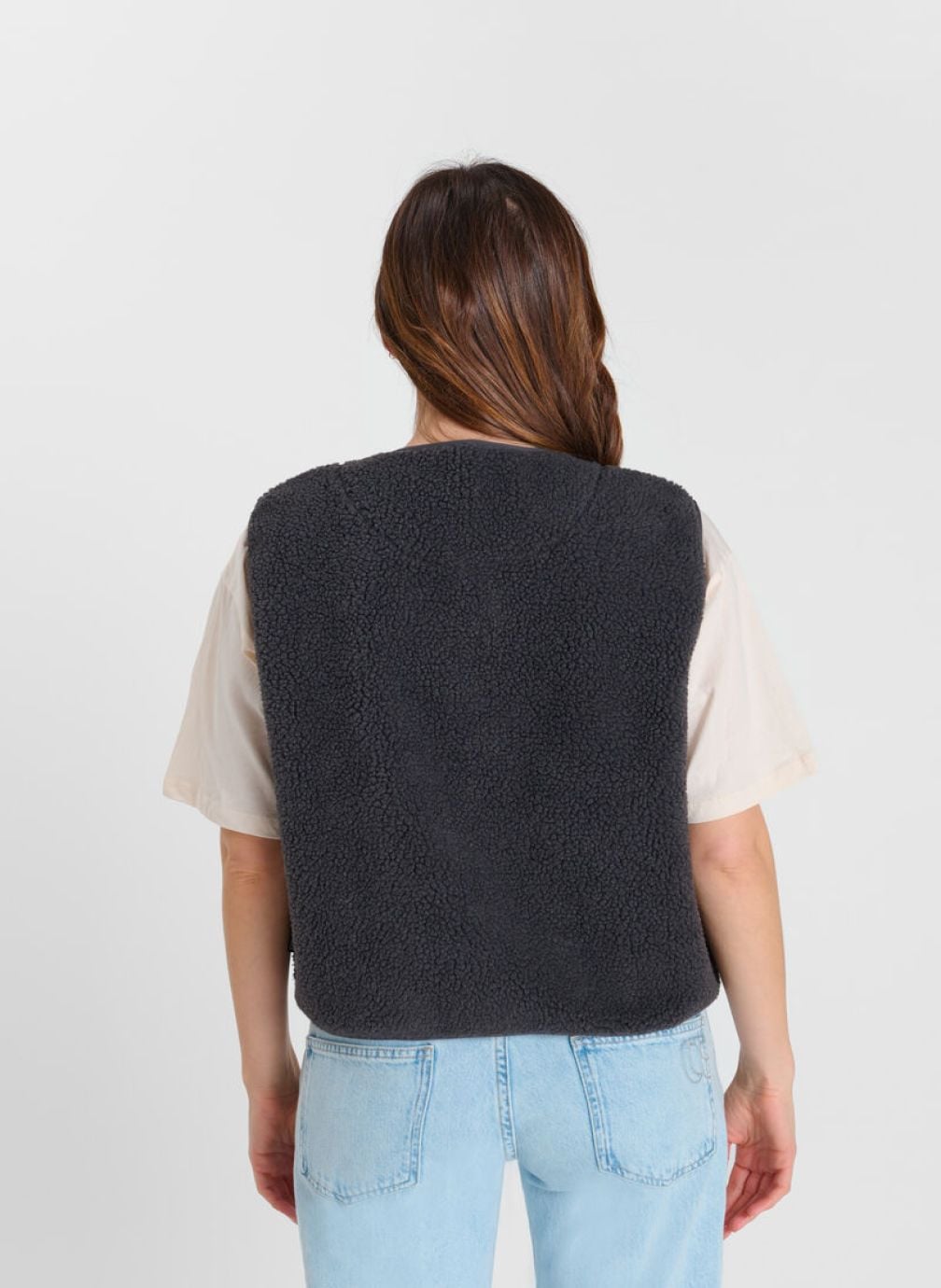 Vestes Veste sans manches GUDRU Grey femme gris Le temps des cerises Vestes Veste sans manches GUDRU Grey femme gris Gris