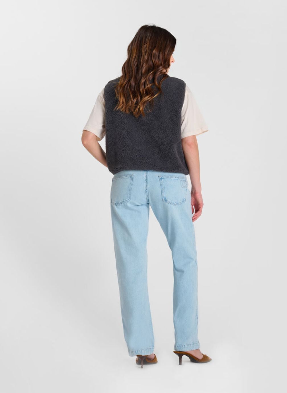 Vestes Veste sans manches GUDRU Grey femme gris Le temps des cerises Vestes Veste sans manches GUDRU Grey femme gris Gris