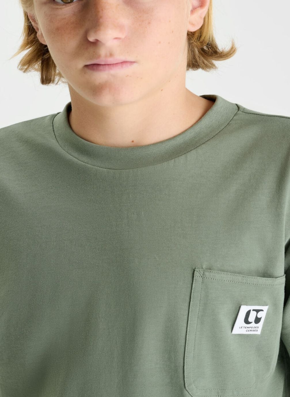Tee-shirts Tee-Shirt PATUBO Khaki garçon vert Le temps des cerises Tee-shirts Tee-Shirt PATUBO Khaki garçon vert Kaki
