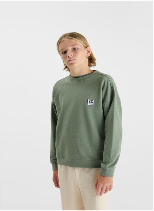 Le temps des cerises Sweats à capuche Sweat-Shirt JAYOBO Khaki garçon vert
