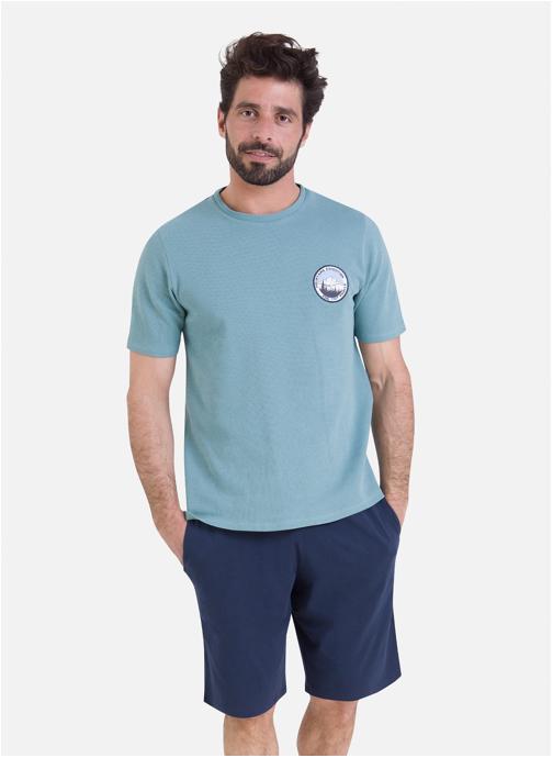 ATHENA Combinaisons WAFFLE homme bleu