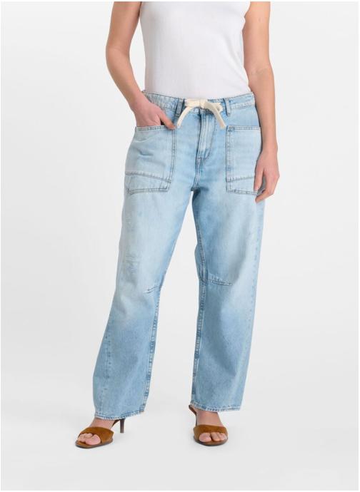 Le temps des cerises Jeans droit Jeans loose Blue femme bleu