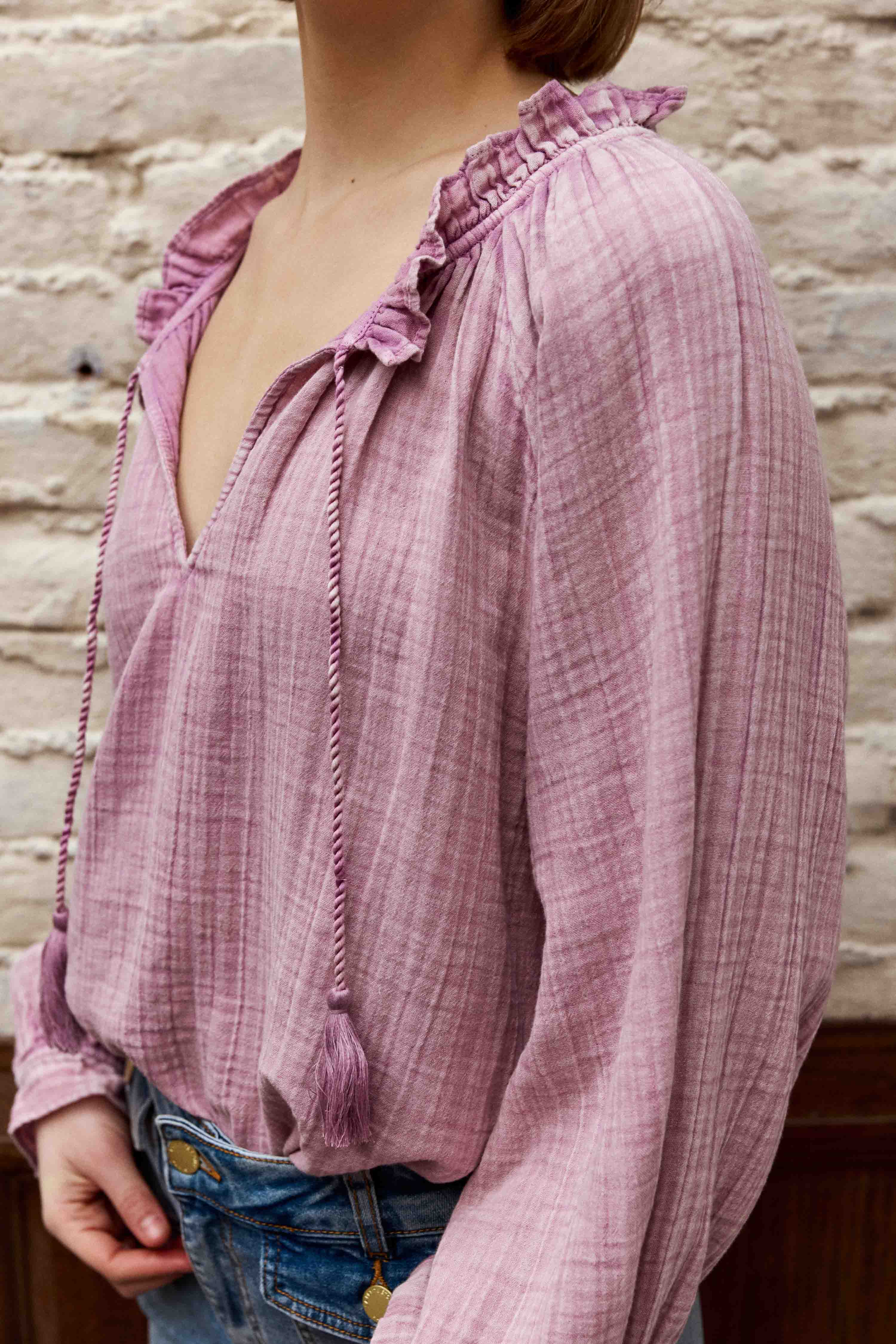 Blouses Blouse - BRISKA - 50-rouge femme rose La Petite Etoile Blouses Blouse - BRISKA - 50-rouge femme rose Rose