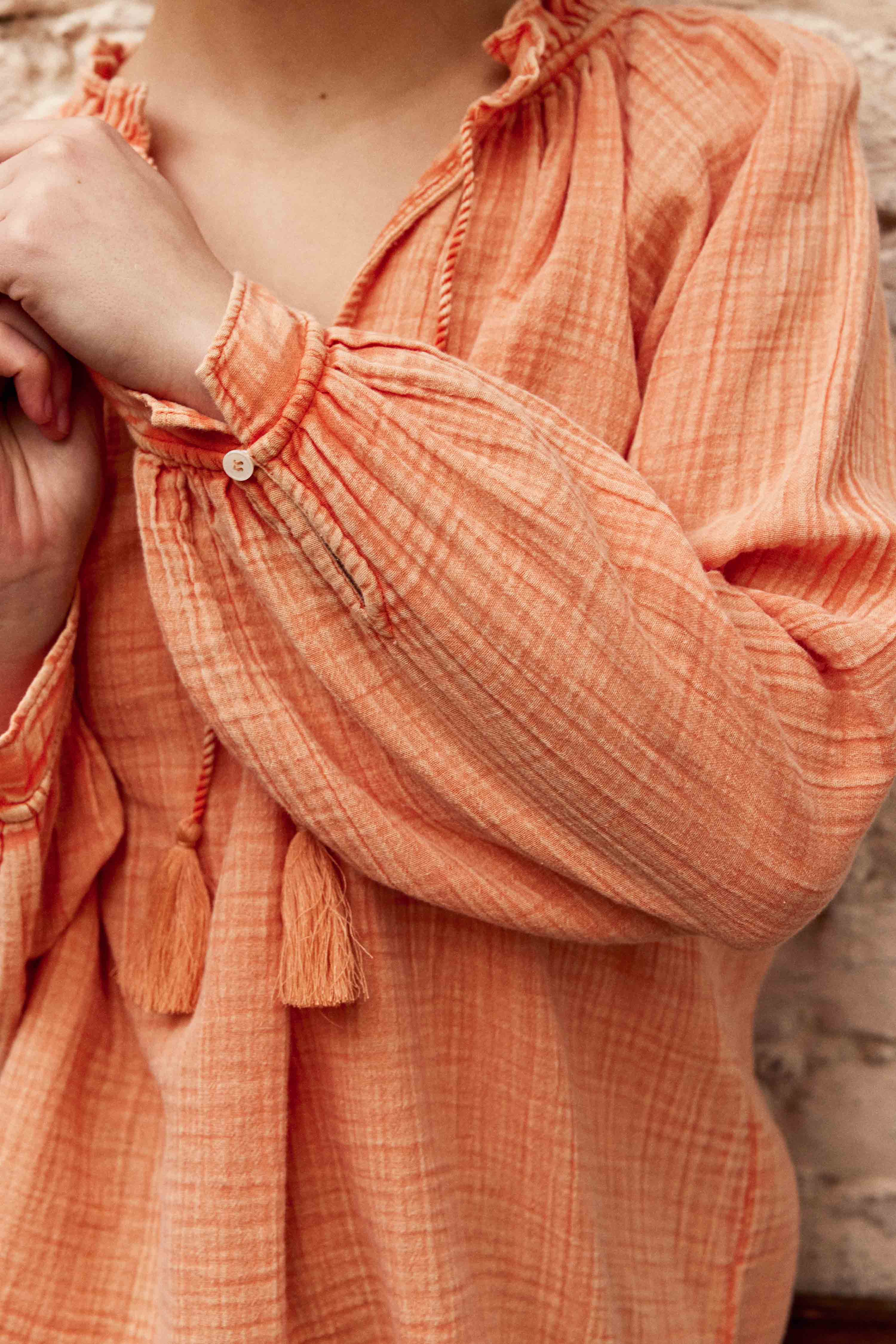 Blouses Blouse - BRISKA - 50-rouge femme orange La Petite Etoile Blouses Blouse - BRISKA - 50-rouge femme orange Orange