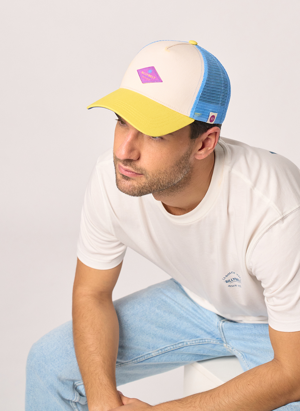 Casquettes Trucker homme beige BILLYBELT Casquettes Trucker homme beige Ecru