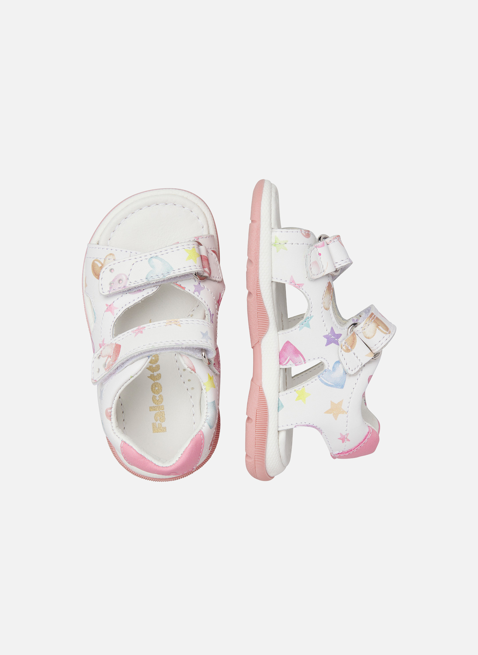 Sandales Sandales WUNNY Blanc-Rose- fille blanc Falcotto Sandales Sandales WUNNY Blanc-Rose- fille blanc Blanc