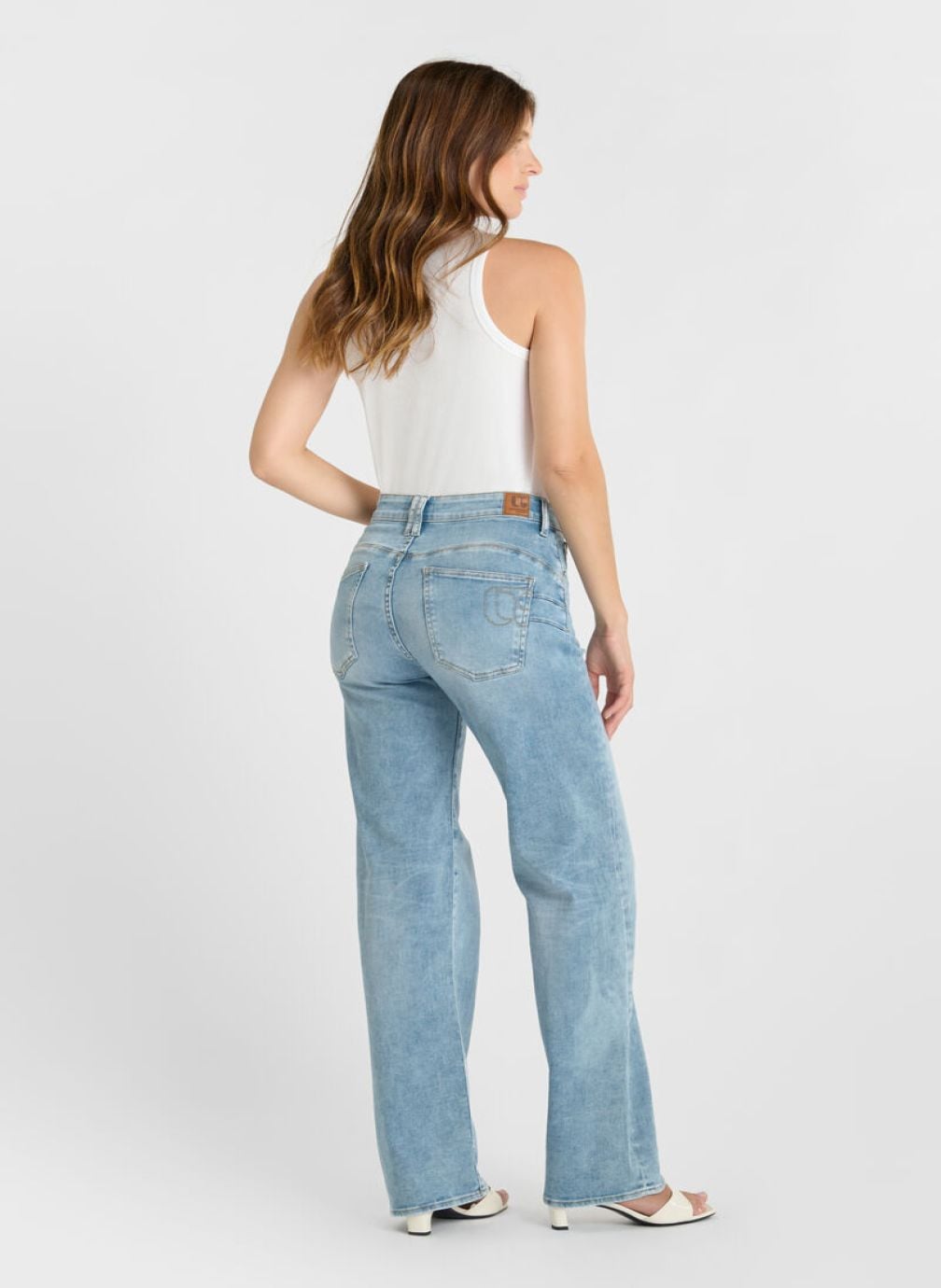 Jeans droit Jeans loose Blue femme bleu Le temps des cerises Jeans droit Jeans loose Blue femme bleu Bleu
