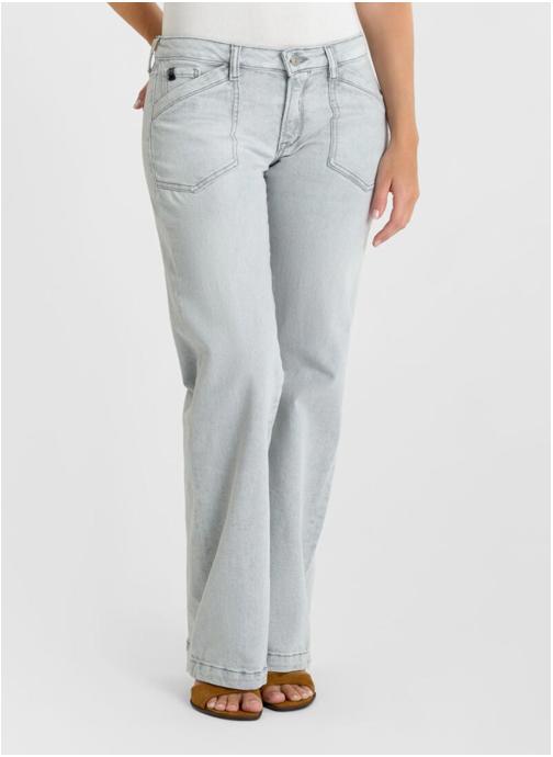 Le temps des cerises Jeans droit Jeans flare Grey femme gris