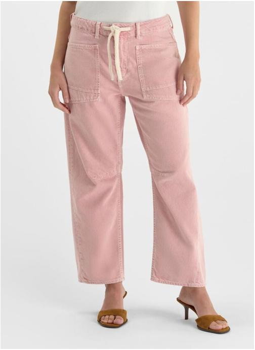 Le temps des cerises Jeans droit Jeans loose Pink femme rose
