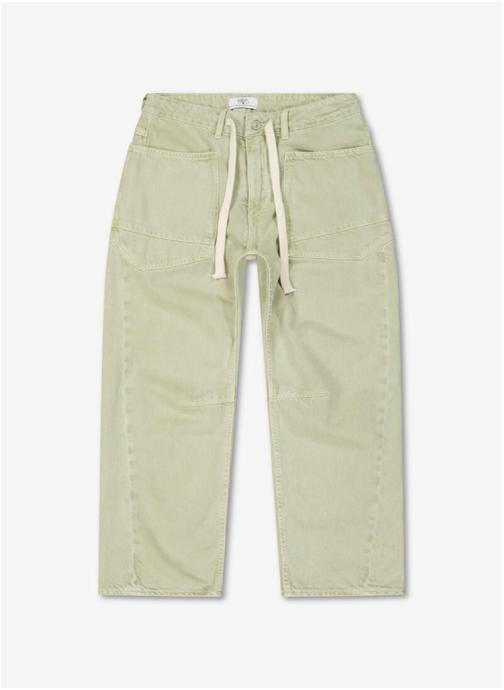 Le temps des cerises Jeans droit Jeans loose Green femme vert