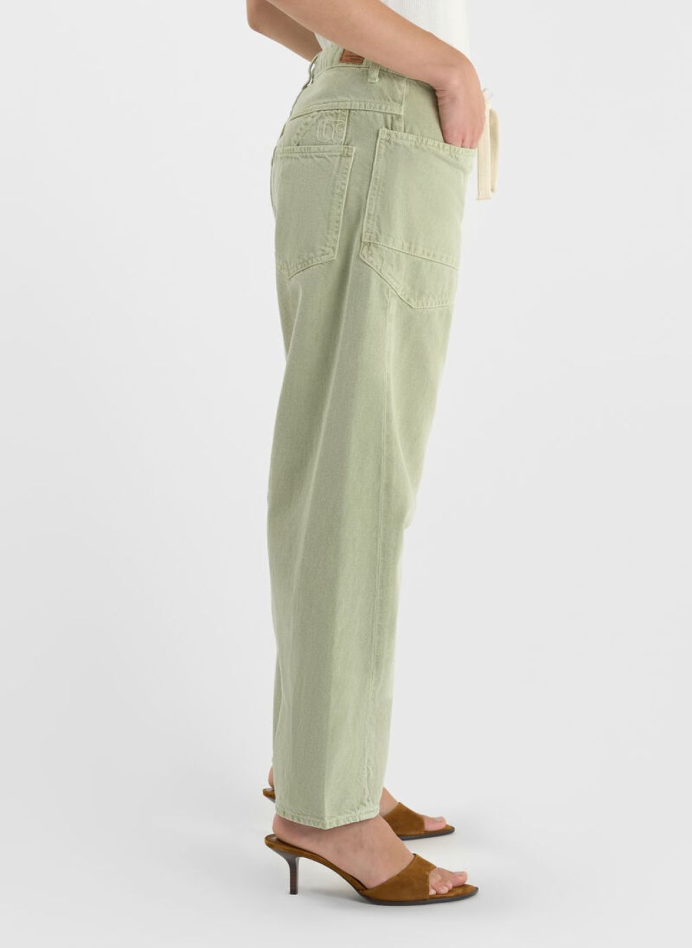 Jeans droit Jeans loose Green femme vert Le temps des cerises Jeans droit Jeans loose Green femme vert Vert