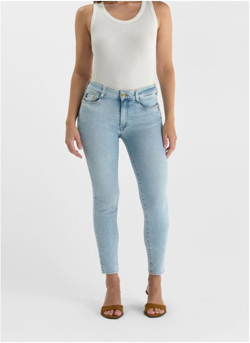 Le temps des cerises Jeans droit Jeans push-up slim taille haute PULP Blue femme bleu