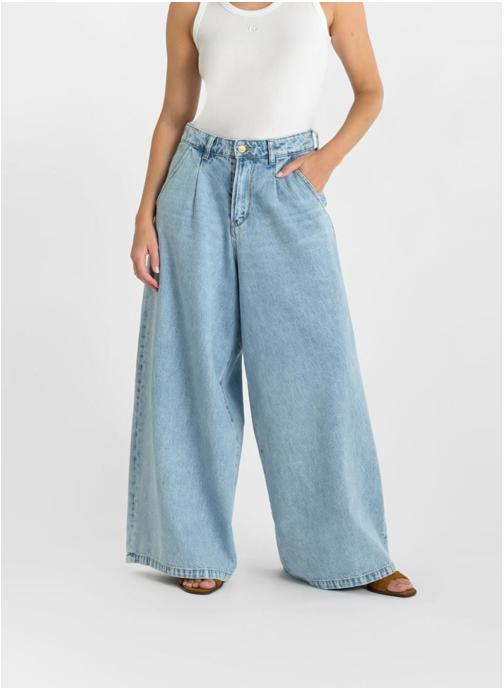 Le temps des cerises Jeans droit Jeans loose Blue femme bleu