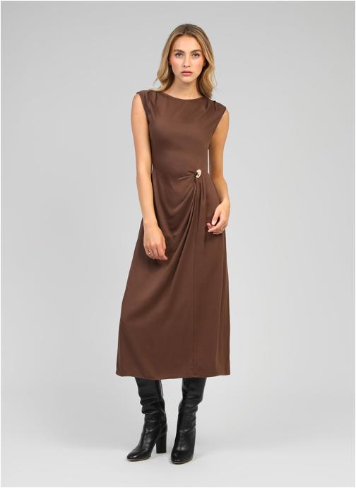 An'ge Robes ROBE LONGUE MALEONY marron femme marron