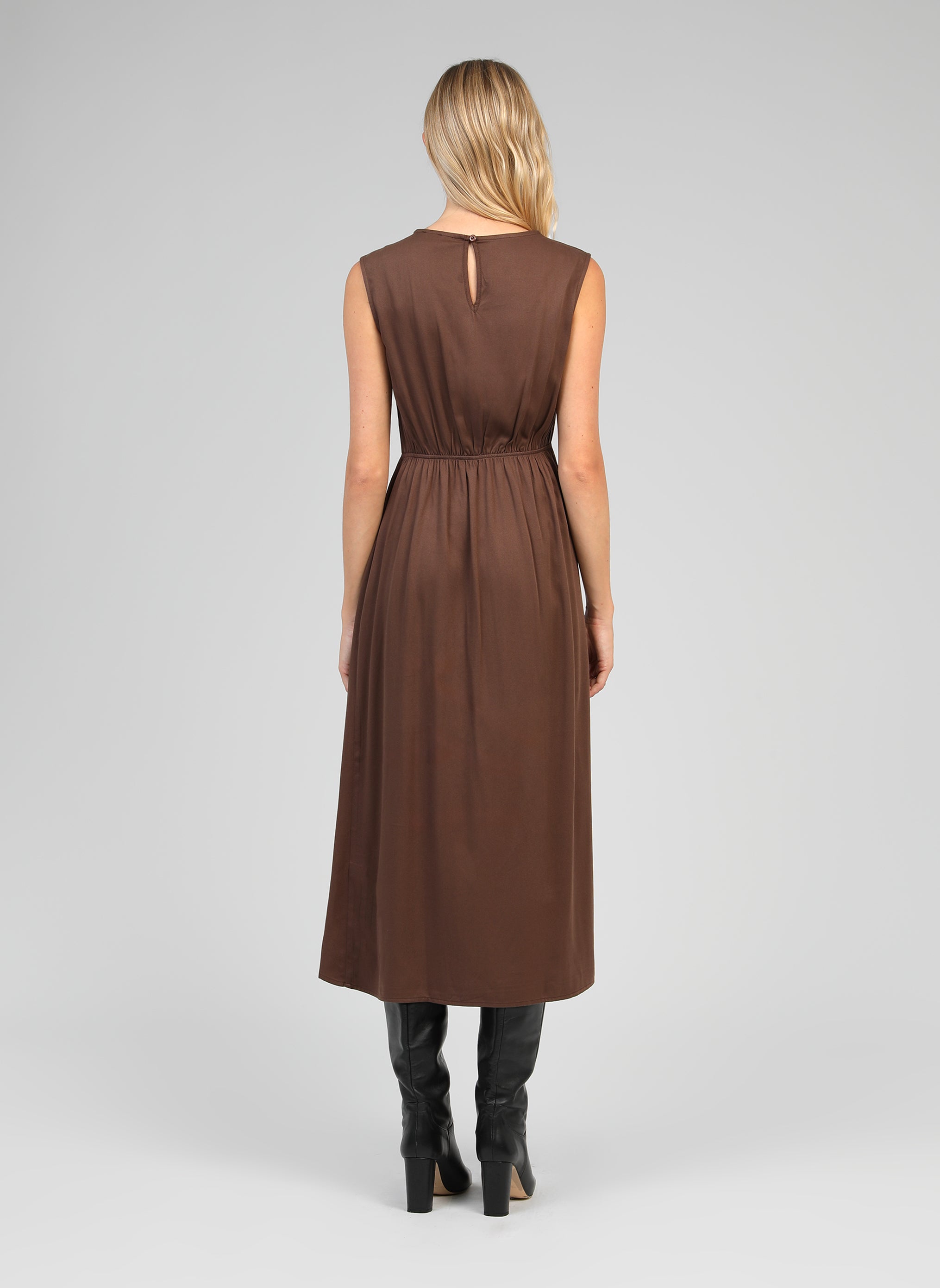 Robes ROBE LONGUE MALEONY marron femme marron An'ge Robes ROBE LONGUE MALEONY marron femme marron Marron