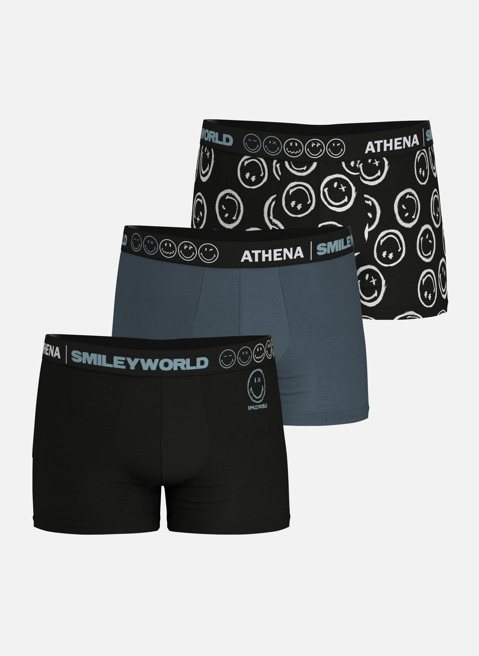 Slips SMILEY X ATHENA homme noir ATHENA Slips SMILEY X ATHENA homme noir Noir