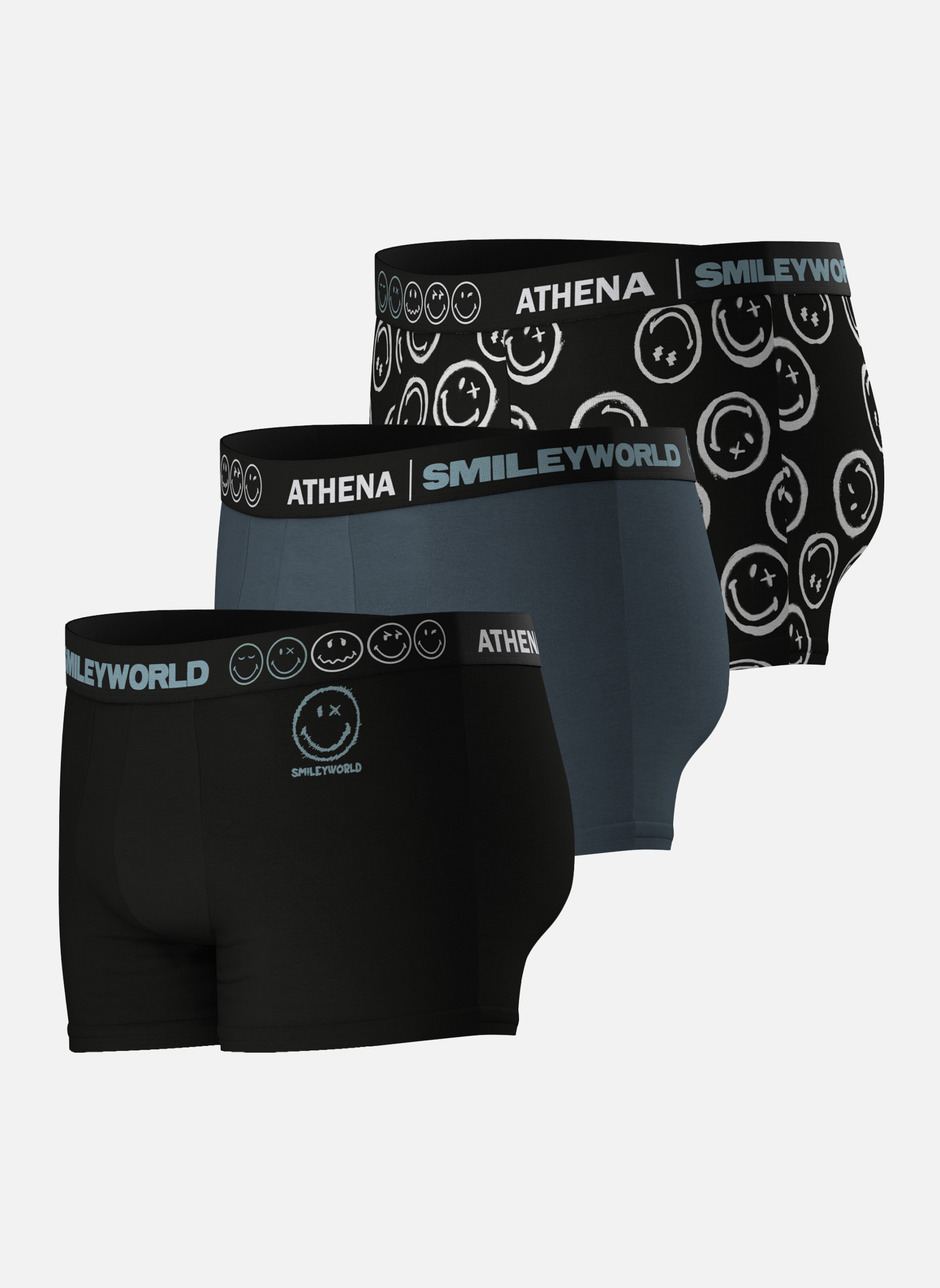 Slips SMILEY X ATHENA homme noir ATHENA Slips SMILEY X ATHENA homme noir Noir