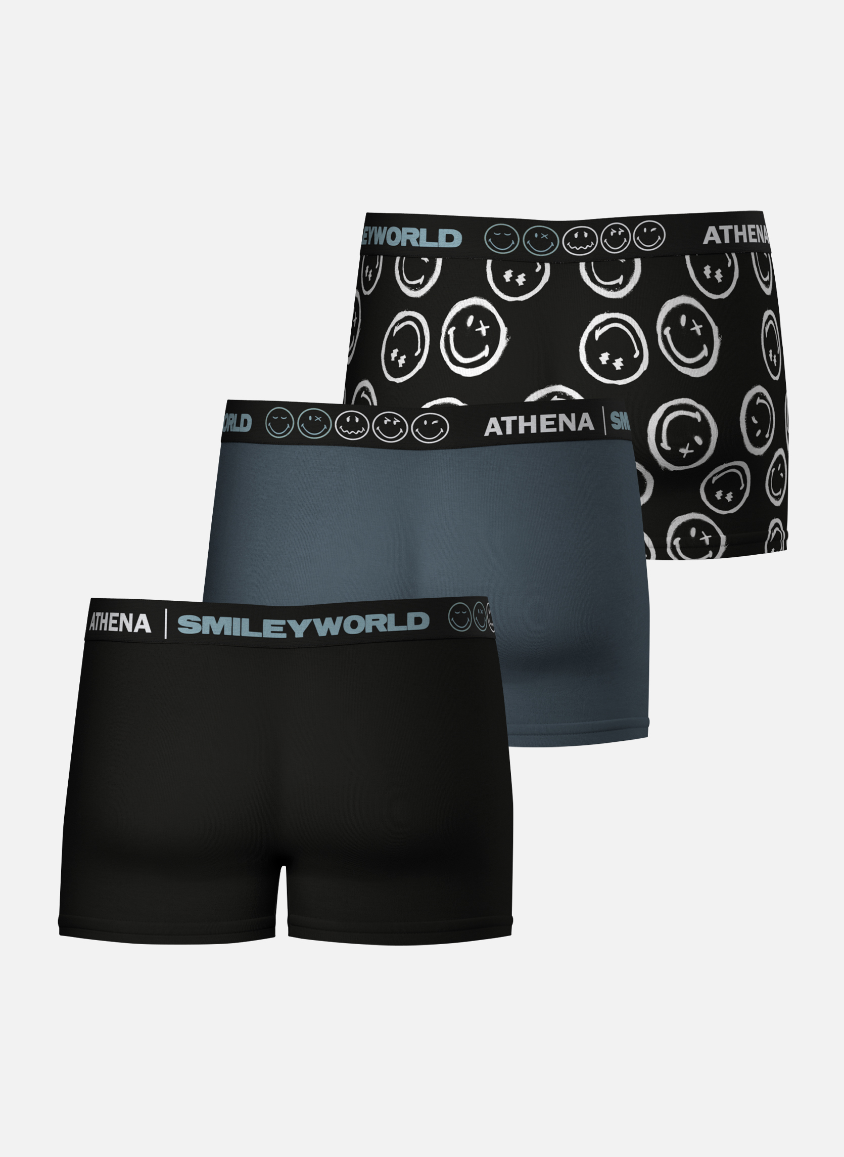 Slips SMILEY X ATHENA homme noir ATHENA Slips SMILEY X ATHENA homme noir Noir