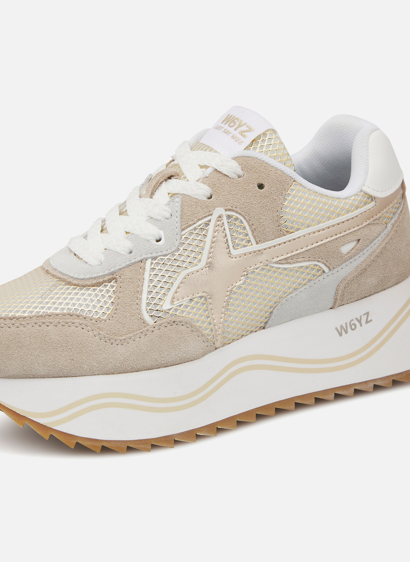 Baskets basses Sneakers DEVA W. Blanc-Argenté- femme rose W6YZ Baskets basses Sneakers DEVA W. Blanc-Argenté- femme rose Rose clair