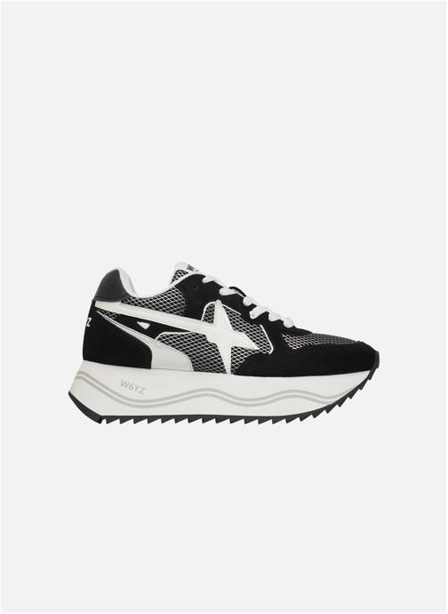 W6YZ Baskets basses Sneakers DEVA W. Blanc-Argenté- femme blanc