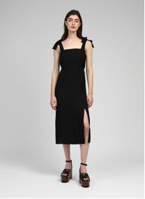 Robes ROBE MIDI MANTIA noir femme noir An'ge Robes ROBE MIDI MANTIA noir femme noir Noir