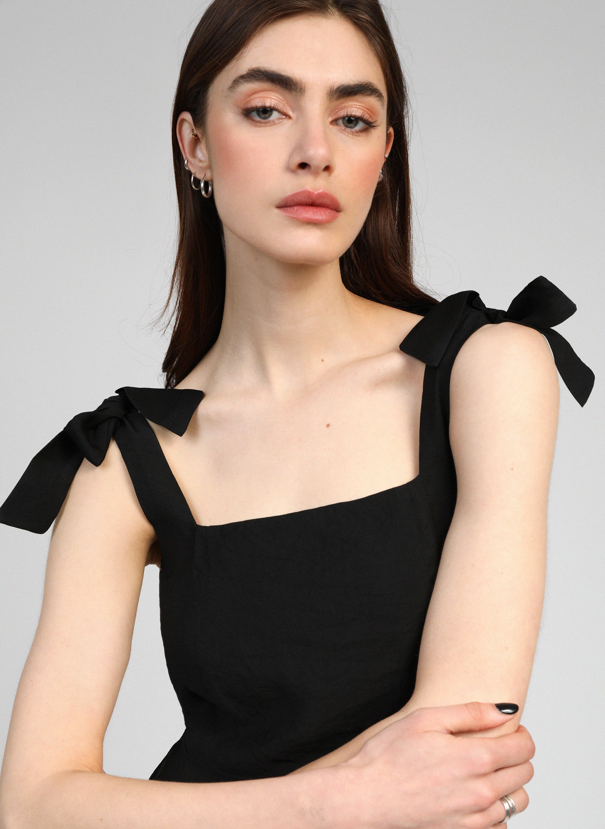 Robes ROBE MIDI MANTIA noir femme noir An'ge Robes ROBE MIDI MANTIA noir femme noir Noir