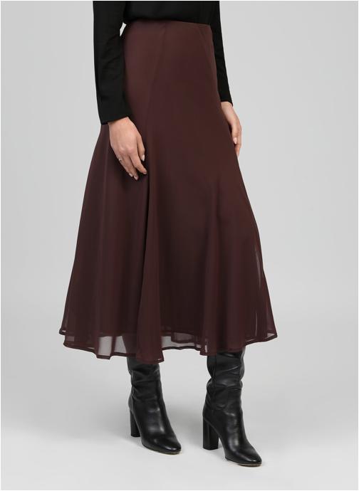 An'ge Jupes mi-longues JUPE LONGUE JELEME chocolat femme marron