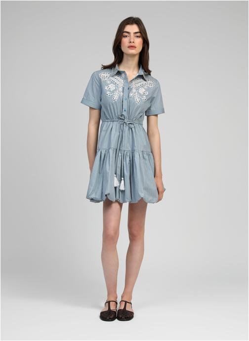 An'ge Robes ROBE COURTE OASIA rayures femme bleu