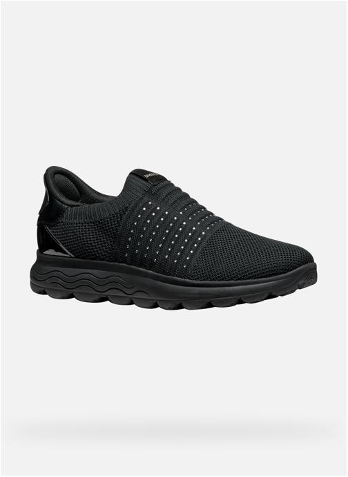 Geox Baskets basses D SPHERICA PLUS femme noir