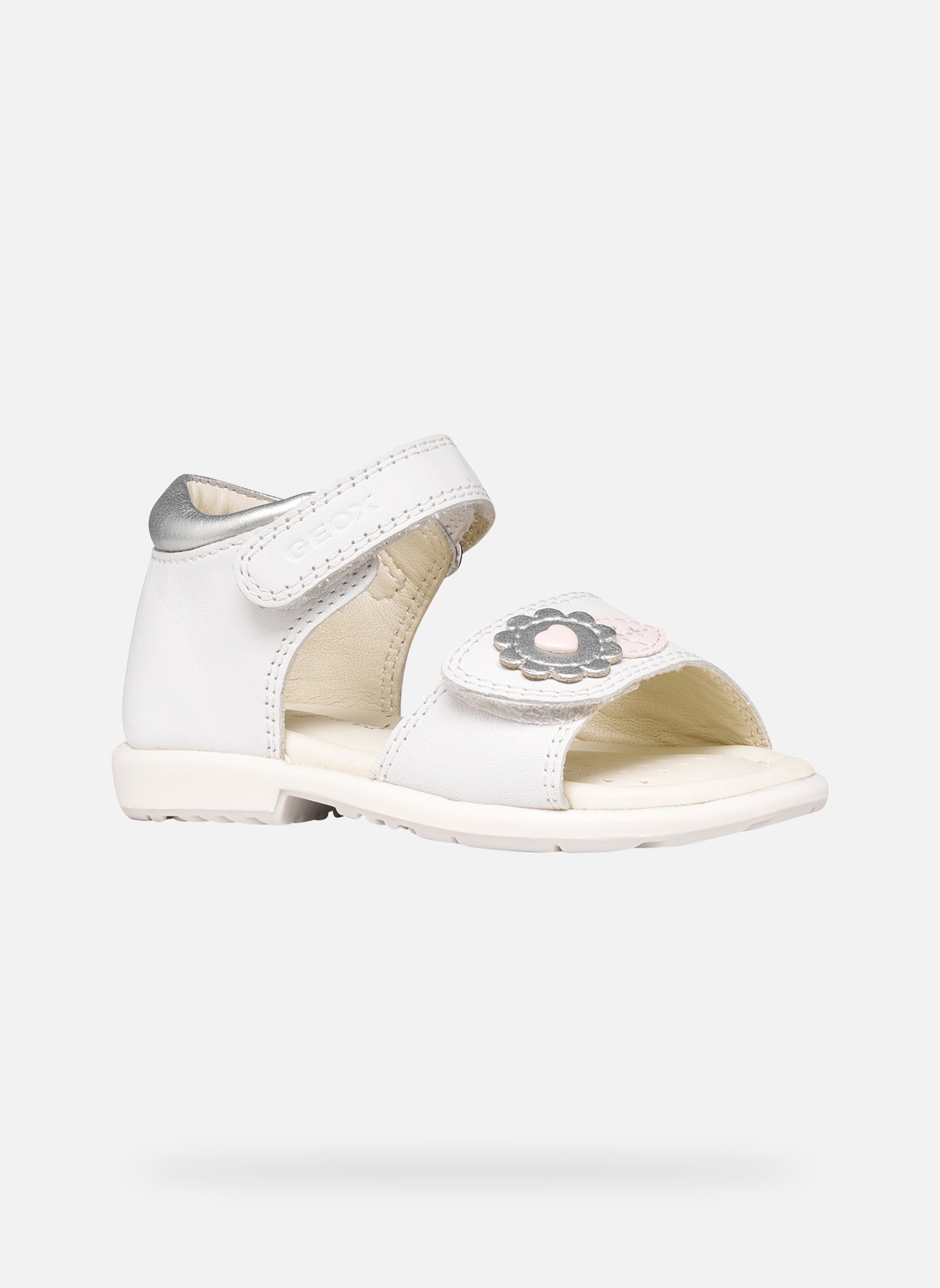 Sandales B VERRED fille argent Geox Sandales B VERRED fille argent Argent