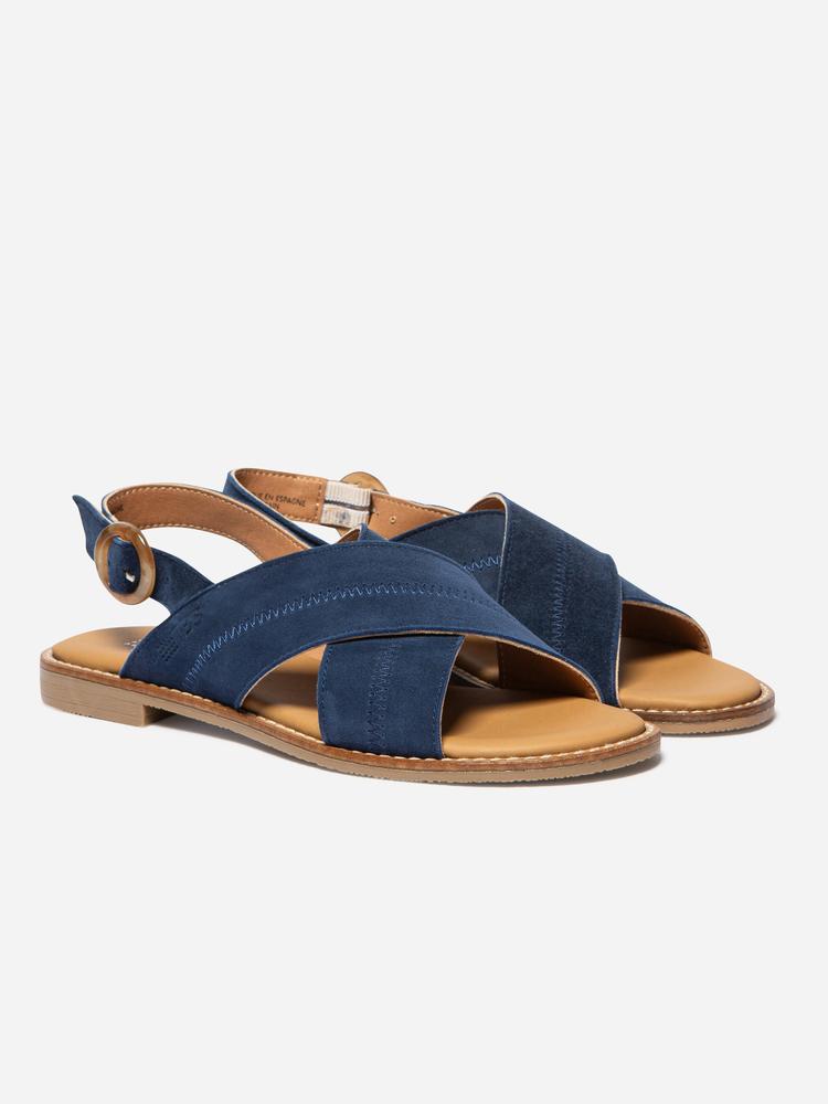 Sandales Mules ASSIANE NOISETTE femme bleu TBS Sandales Mules ASSIANE NOISETTE femme bleu Bleu marine