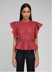 Blouses BLOUSE SALEKINA terracotta femme rouge An'ge Blouses BLOUSE SALEKINA terracotta femme rouge Rouge