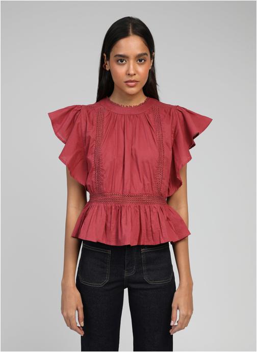 An'ge Blouses BLOUSE SALEKINA terracotta femme rouge