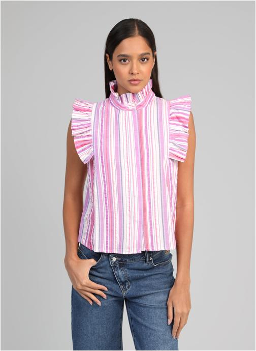 An'ge Chemises CHEMISE SELISE rayure femme rose