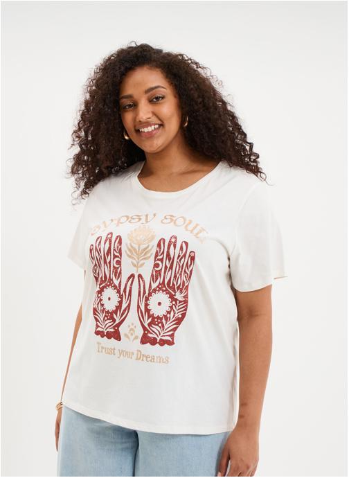 CREEKS Tee-shirts T-shirt - MOD3_TAMANDINE_RCRE femme blanc