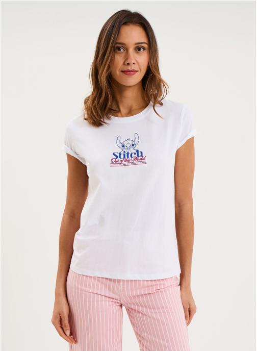 Stitch Tee-shirts T-shirt - SHL_ORIGAN_STITCH femme blanc