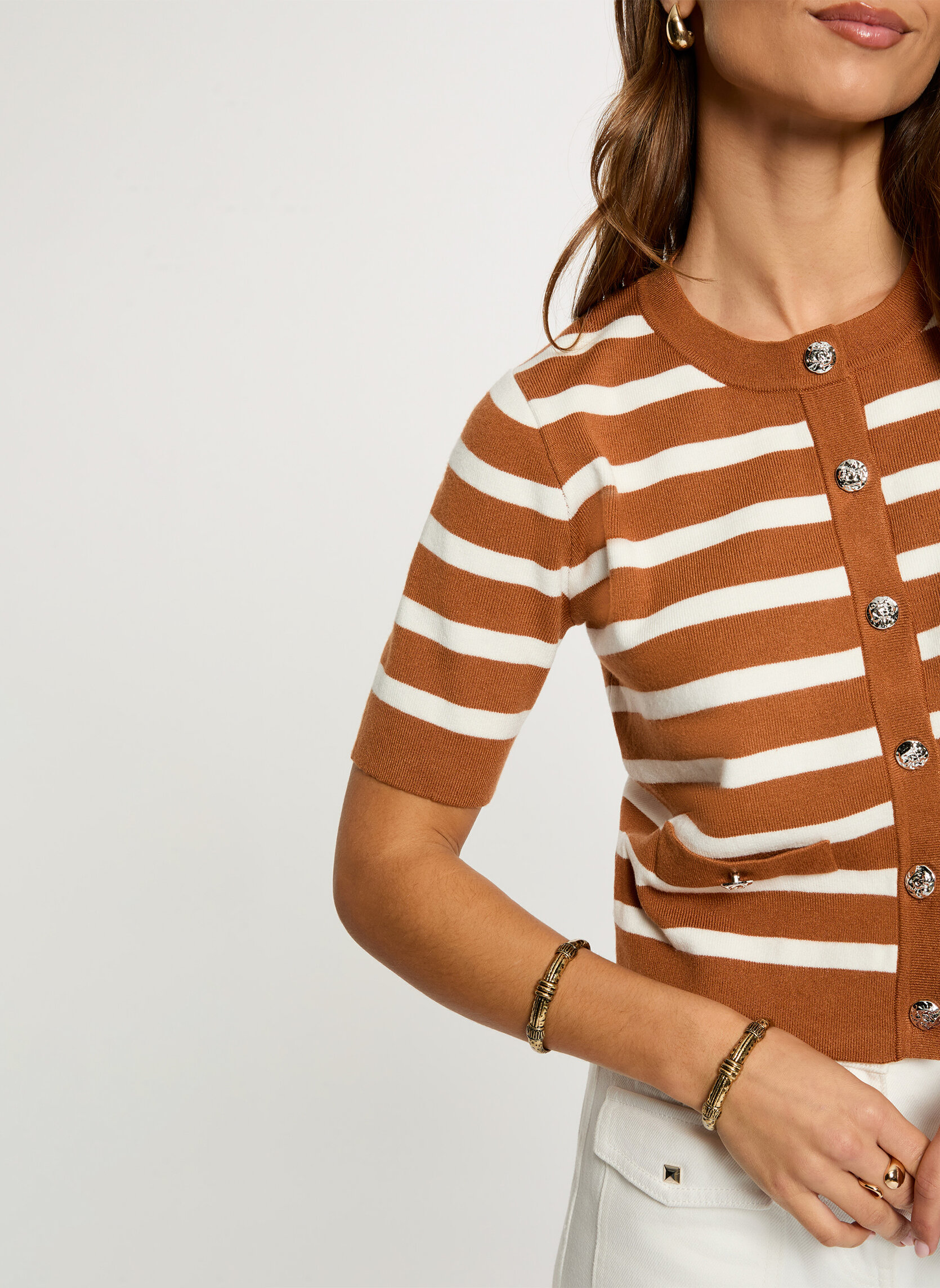 Gilets 261-MLEXI femme marron Morgan Gilets 261-MLEXI femme marron Marron clair