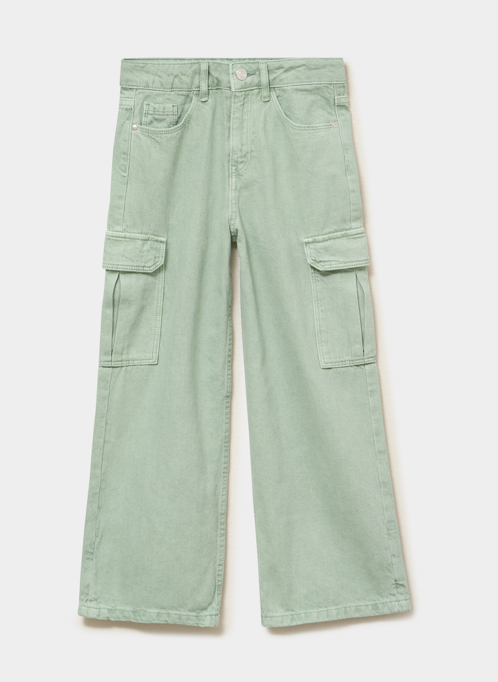 Pantalons Pantalon - CRE4_PWIDE_CARGO fille vert CREEKS Pantalons Pantalon - CRE4_PWIDE_CARGO fille vert Vert pastel