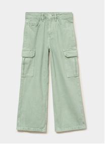 Pantalons Pantalon - CRE4_PWIDE_CARGO fille vert CREEKS Pantalons Pantalon - CRE4_PWIDE_CARGO fille vert Vert pastel