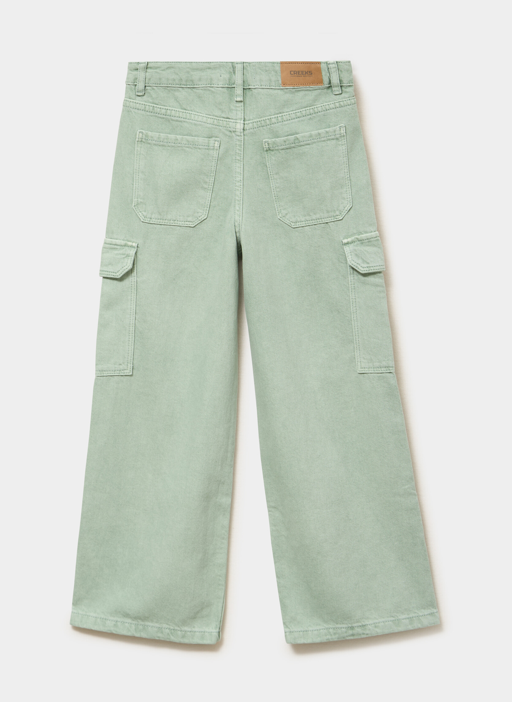 Pantalons Pantalon - CRE4_PWIDE_CARGO fille vert CREEKS Pantalons Pantalon - CRE4_PWIDE_CARGO fille vert Vert pastel