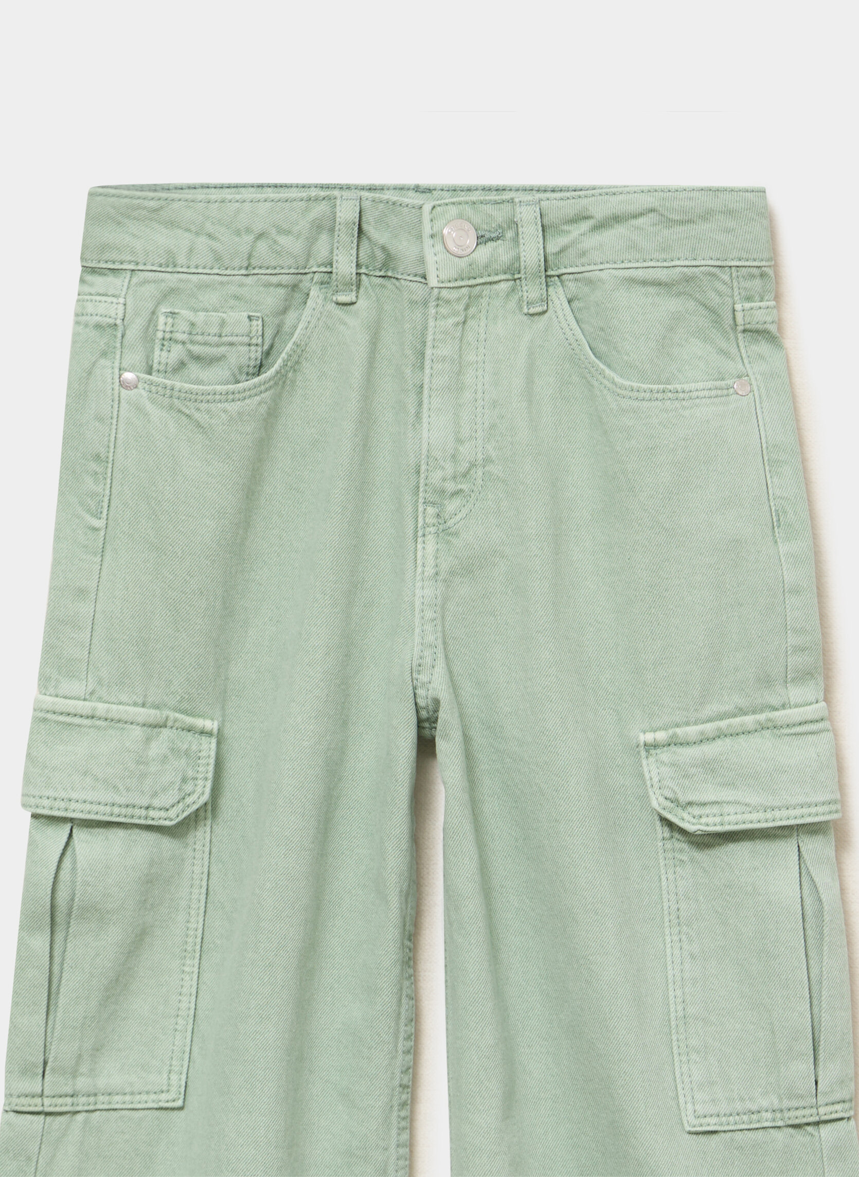Pantalons Pantalon - CRE4_PWIDE_CARGO fille vert CREEKS Pantalons Pantalon - CRE4_PWIDE_CARGO fille vert Vert pastel