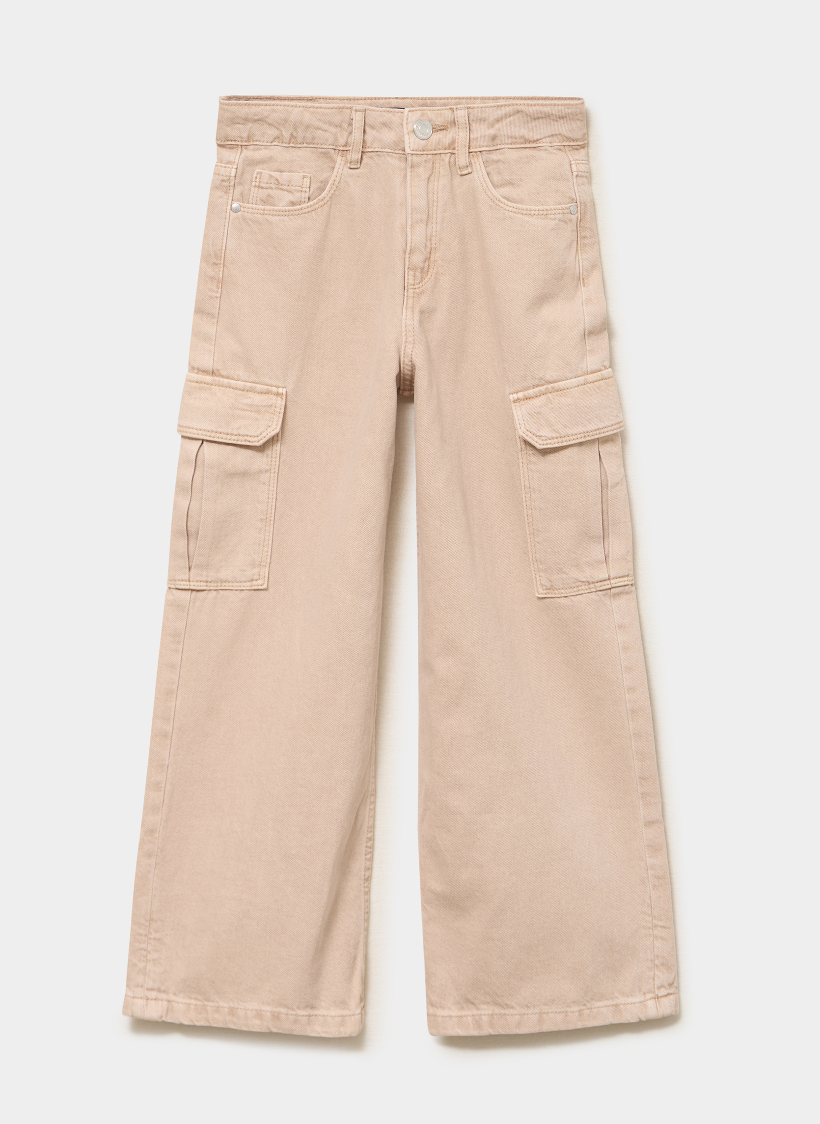 Pantalons CRE4_PWIDE_CARGO fille beige CREEKS Pantalons CRE4_PWIDE_CARGO fille beige Beige